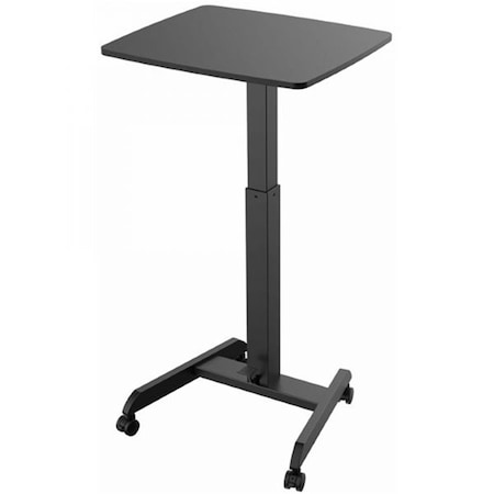 Proplus Mobile Height Adjustable Sit to Stand Desk, Black PR3208957